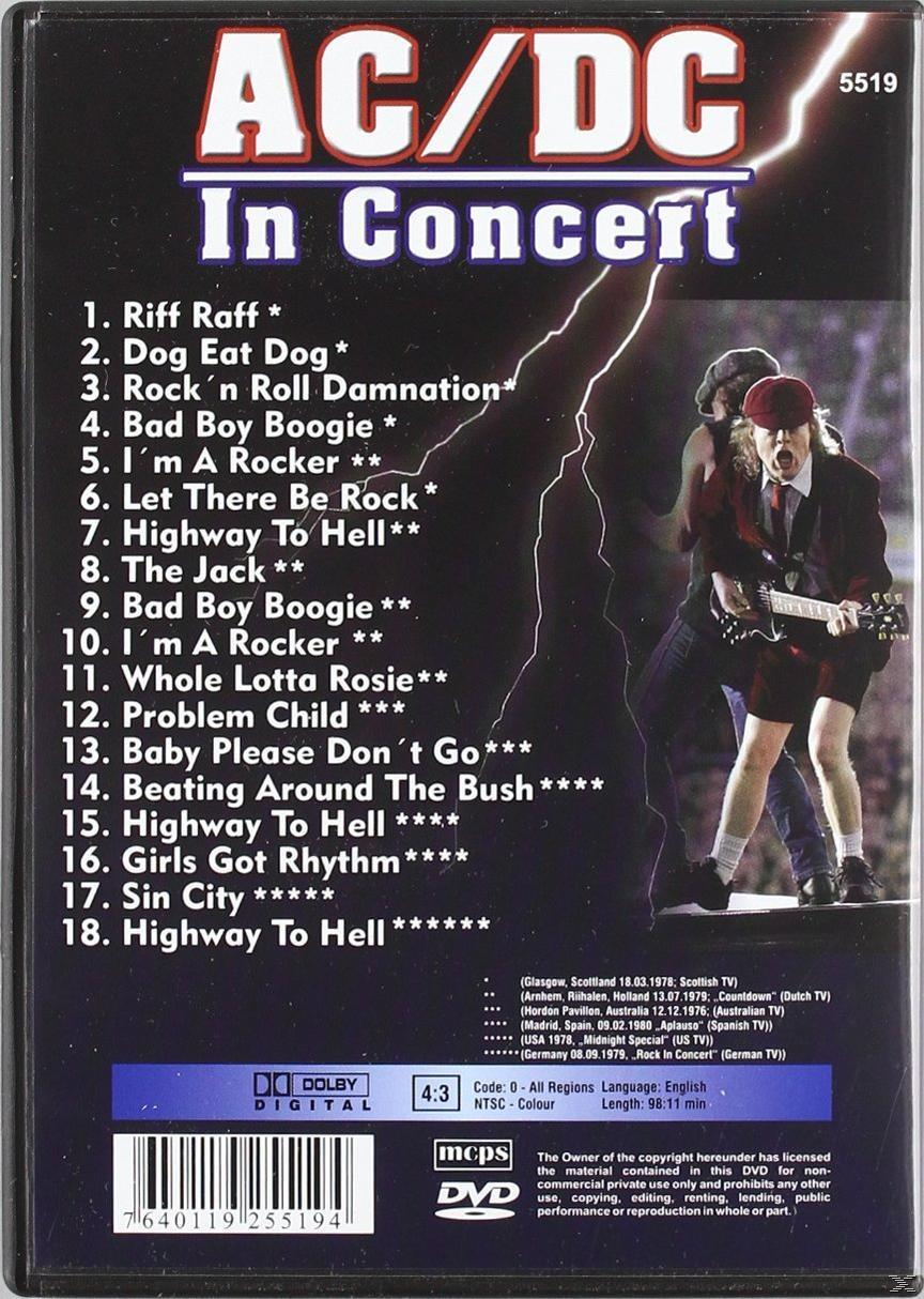 AC/DC - IN CONCERT  - (DVD)