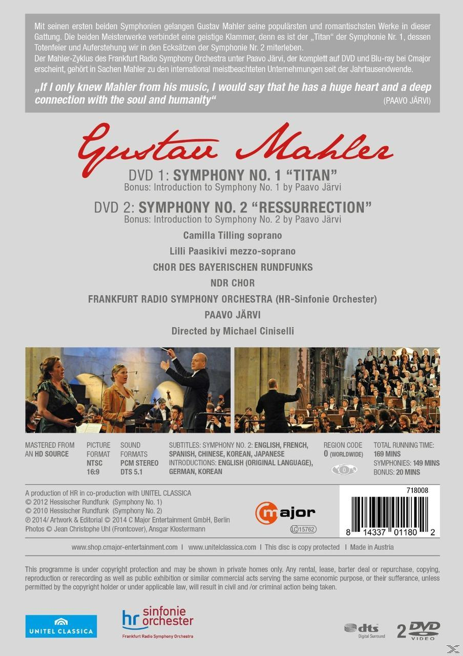 Nos. - Symphonies 1 Frankfurt - Chor, Bayrischen 2 VARIOUS, Radio Rundfunks, Symphony Des Ndr Chor Orchestra & (DVD)