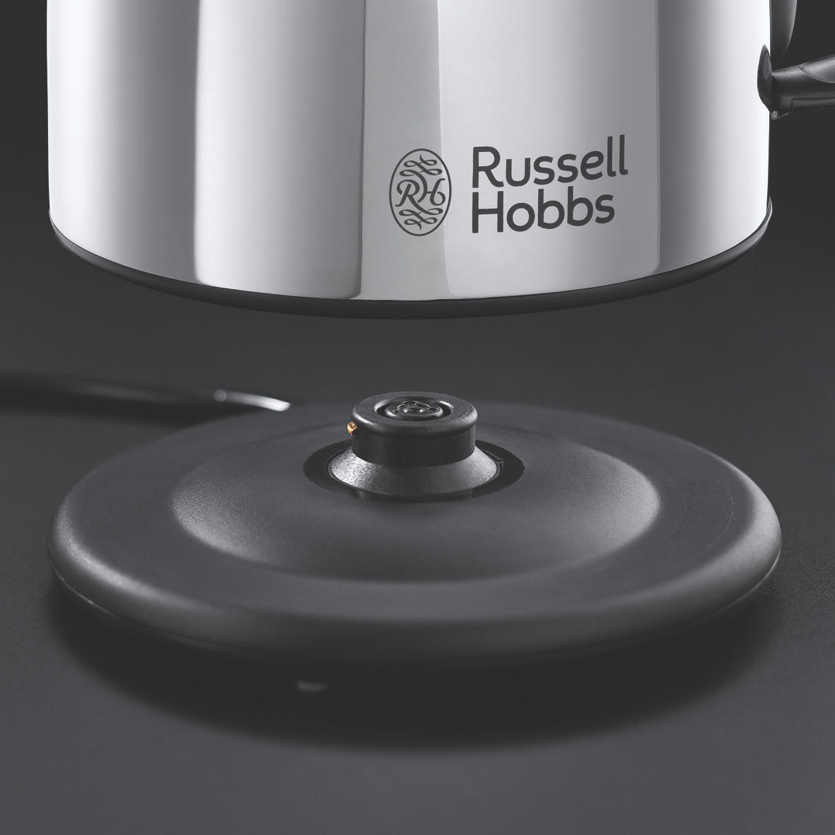 RUSSELL HOBBS 20190-70 Chester Wasserkocher, Edelstahl/Schwarz