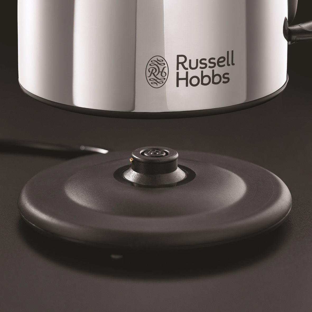 RUSSELL HOBBS 20190-70 Chester Wasserkocher, Edelstahl/Schwarz