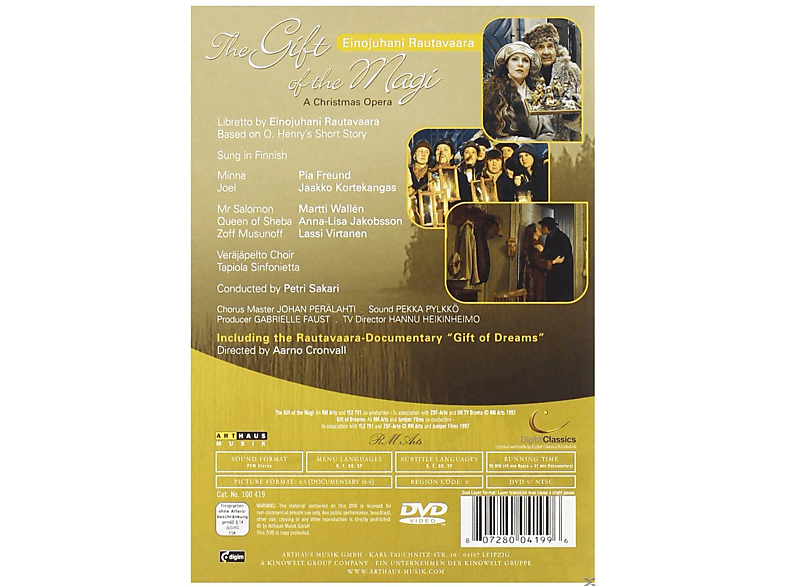 Jaakko Kortekangas, Martti Wallen, Lassi Virtanen, Tapiola Sinfonietta, Pia Freund - The Gift Of The Magi - A Chrismas Opera  - (DVD)