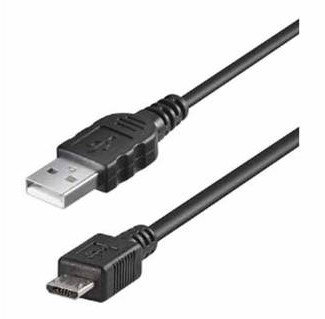 AGM 25099 USB Daten- und Ladekabel, Datenkabel/Ladekabel, 1 m, Schwarz