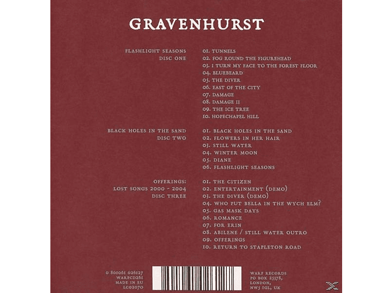 Thumbnail - Gravenhurst - Flashlight.../Black Holes.../Offerings: Lost Songs (CD)