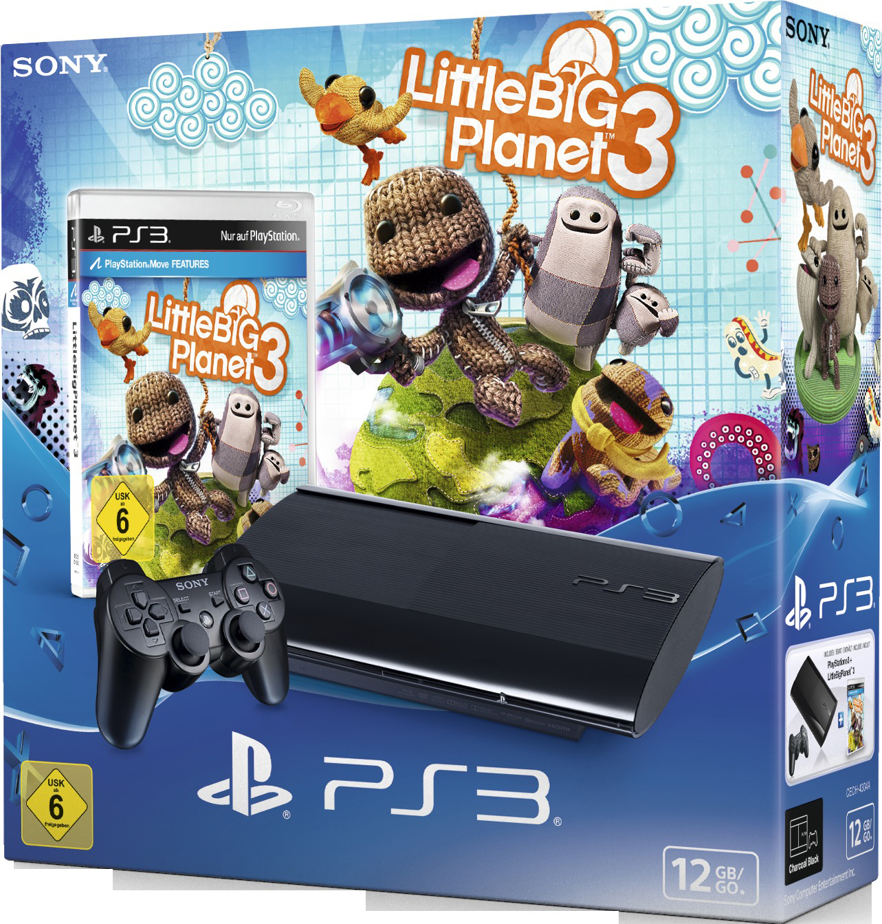 SONY PlayStation 3 Konsole 12GB inkl. LittleBigPlanet 3