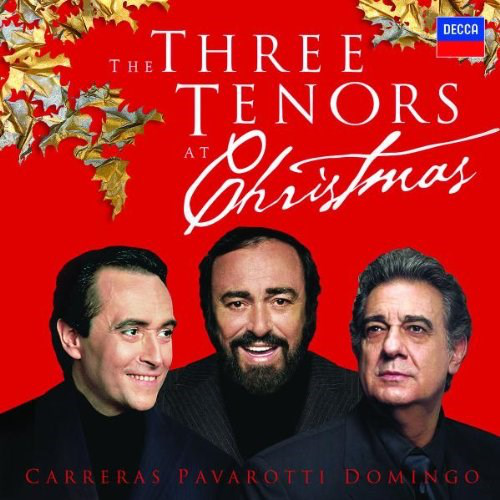 Album borító három férfival és a 'The Three Tenors at Christmas' felirattal.