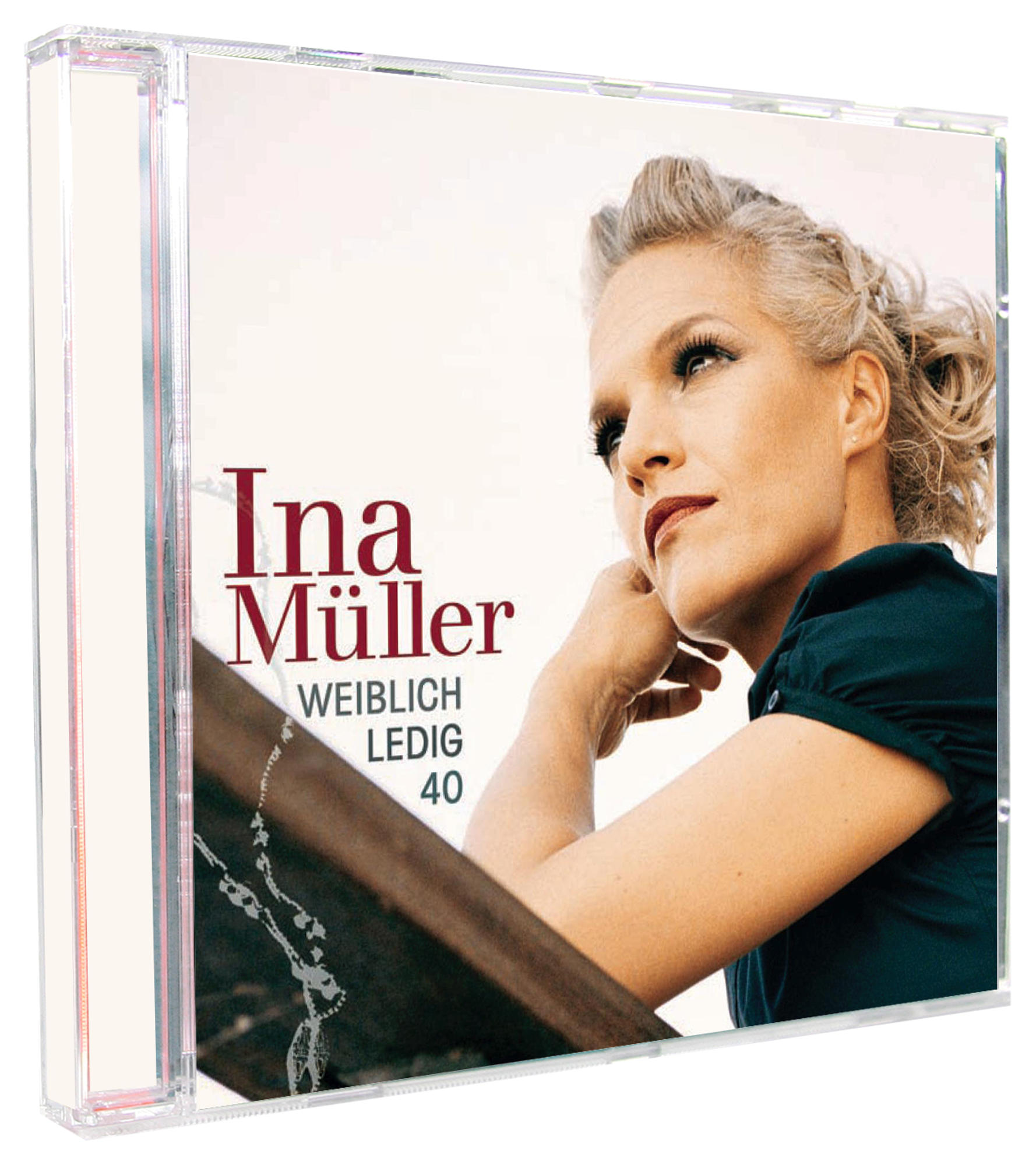 Albumcover mit einer Frau, die nach oben schaut.