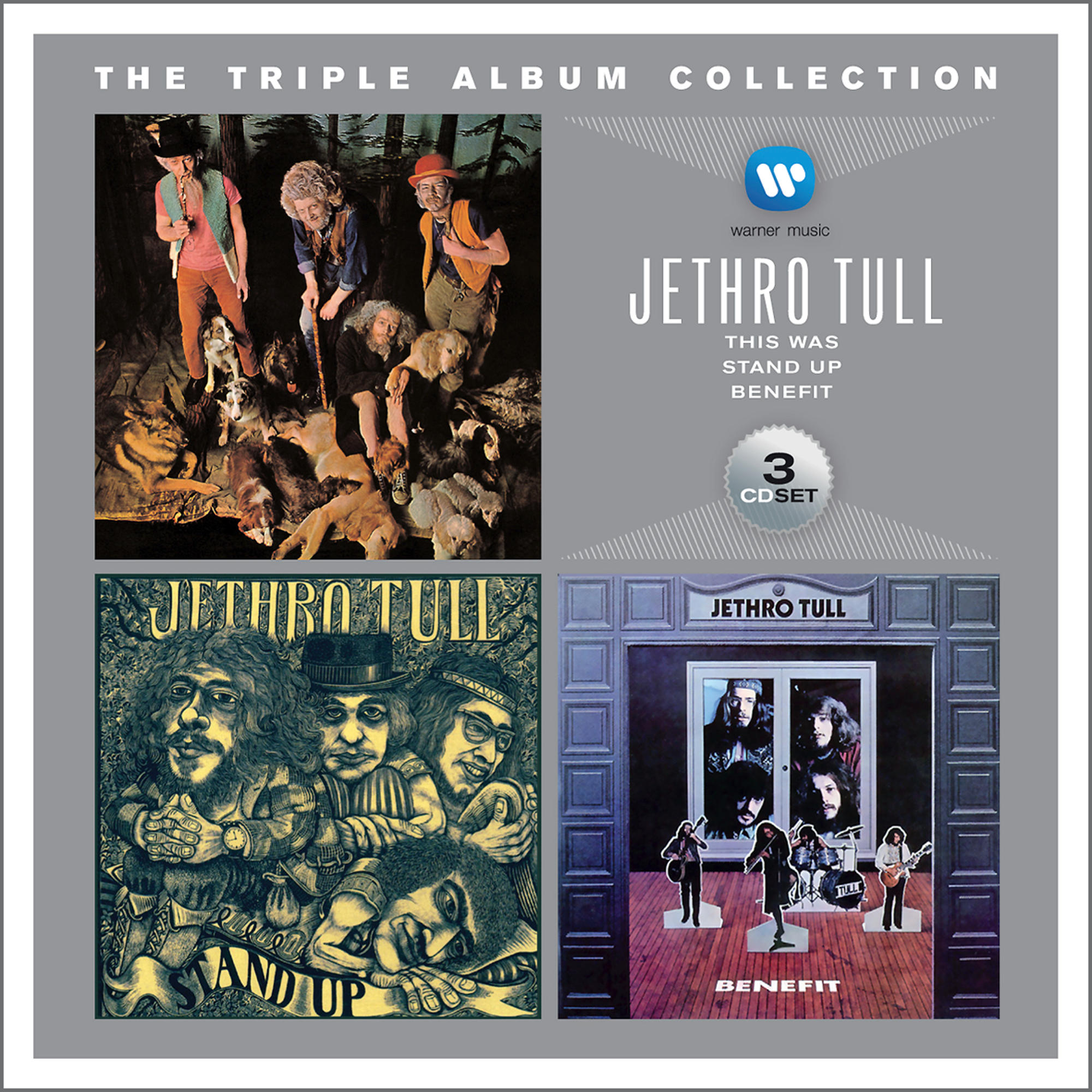 Albumcover von Jethro Tull: The Triple Album Collection. Mehrere Albumcover.
