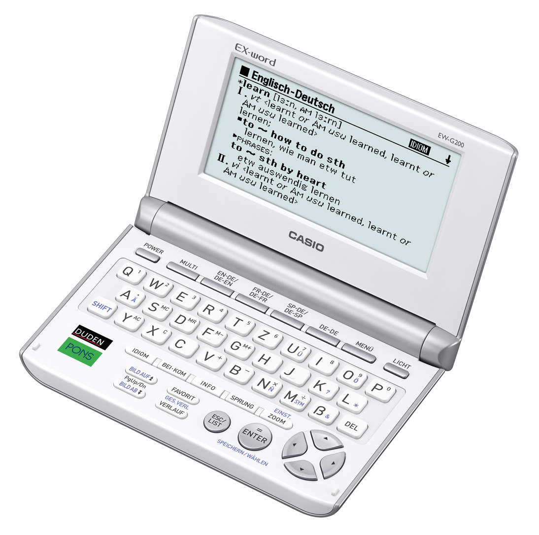 CASIO EW-G 200 elektronisches Wörterbuch, silber