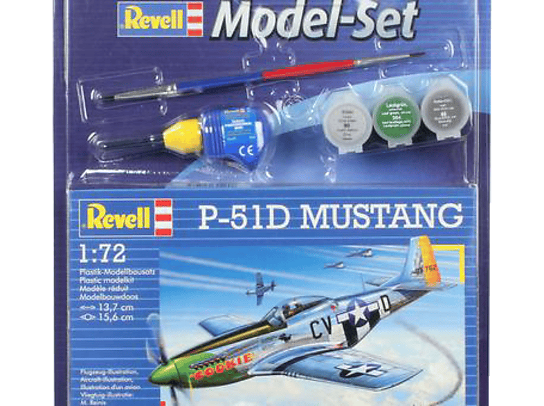 REVELL 64148 P-51D Mustang, Chrom, Grün