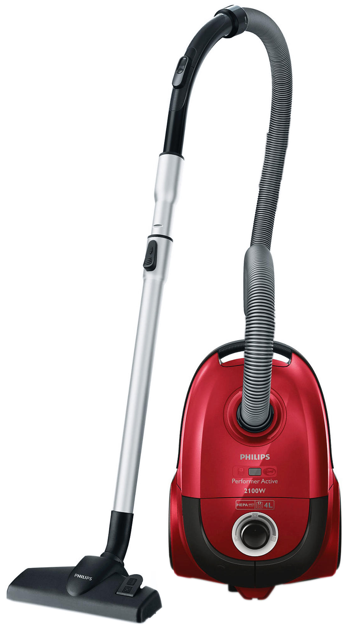PHILIPS FC8654/01 Performer Active 2100W Toz Torbalı HEPA 10 Yıkanabilir Filtreli Elektrikli Süpürge Kırmızı