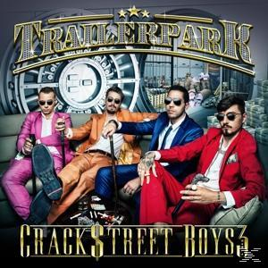 Albumcover: Trailerpark und Cracks Street Boys3. Vier Männer in Anzügen posieren vor einem Tresor.