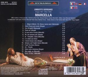 CD-Cover. Zwei Personen auf der Bühne, mit einer Titelliste. Text auf Italienisch.