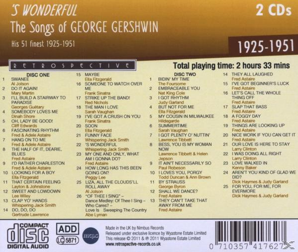 VARIOUS - The Songs of George Gershwin  - (CD)