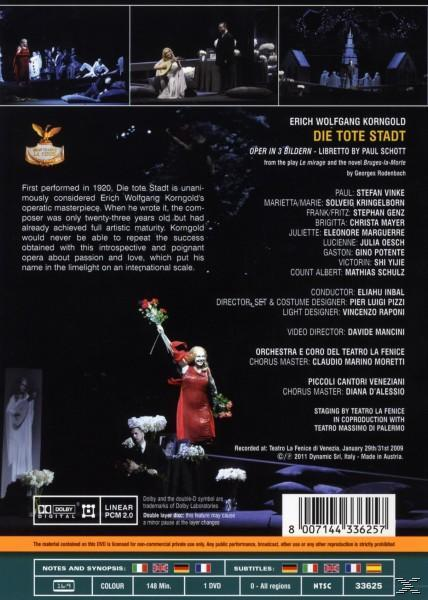 Rückseite einer DVD mit Opernsängern und Bühne, mit Text über die Oper.