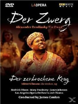 DVD-Cover. Text: Der Zwerg, Alexander Zemlinsky und The Dwarf. Ein Mann in traditioneller Kleidung.