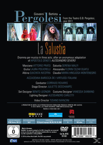 Vittorio Prato, Serena - Giovanni Malfi, Polverelli, Laura Cezar - Salustia Battista La Ouatu - (DVD) Pergolesi Florin