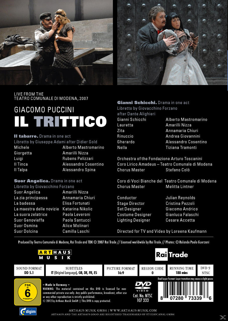 Fondazione Orchestra Il della - (DVD) - VARIOUS, Trittico