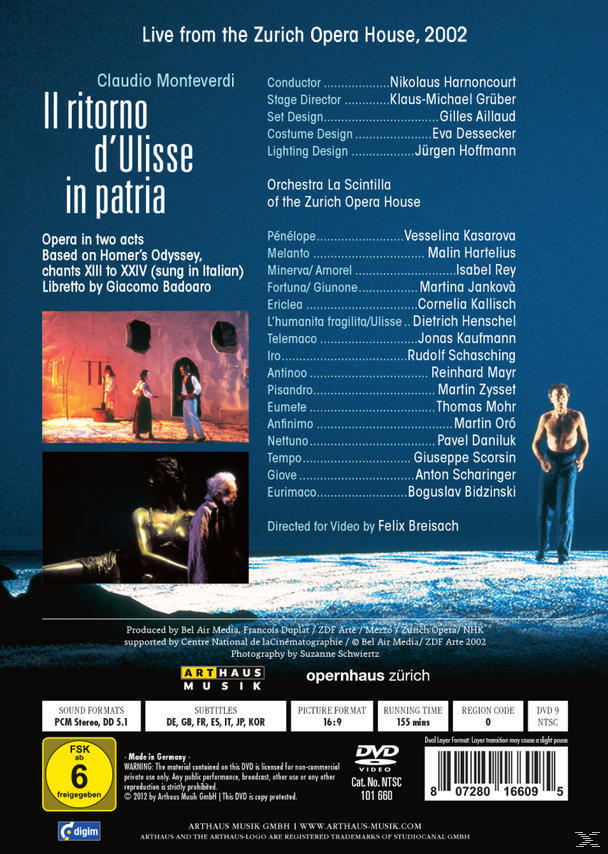 Il - Scintilla of Orchestra D\'ulisse (DVD) House the Patria Opera VARIOUS, Ritorno - In La Zurich