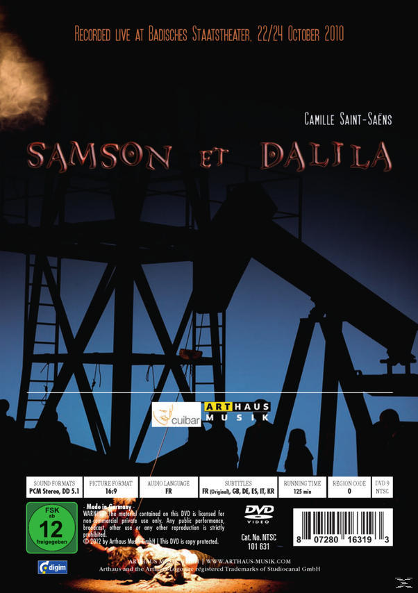 José Cura, Julia Gersteva, Stefan Stoll, Orchester Des Badischen Staatstheaters - Samson Und Dalila  - (DVD)