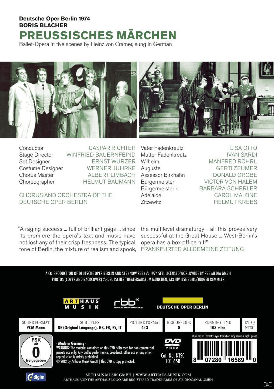 Ivan Sardi, Manfred Röhrl, Gerti Zeumer, Donald Grobe, Carol Malone, Chorus Of The Deutsche Oper Berlin, Orchestra Of The Deutsche Oper Berlin, Lisa Otto, Victor Von Halem - Preussisches Märchen  - (DVD)