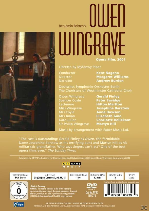 Peter Savidge, Hilton Mariton, Josephine Barstow, Anne Dawson, Elizabeth Gale, Cherlotte Hellekant, Martyn Hill, Gerald Finley, Deutsches Symphonie-orchester Berlin - Owen Wingrave  - (DVD)