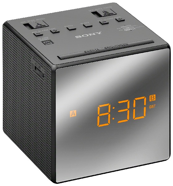 Despertador - Sony ICF-C1TB, Negro, Alarma Dual