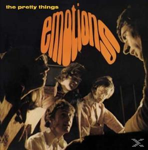 Albumcover: Fünf Personen, die auf denselben Punkt schauen. Der Text lautet „emotions“ und „the pretty things“.