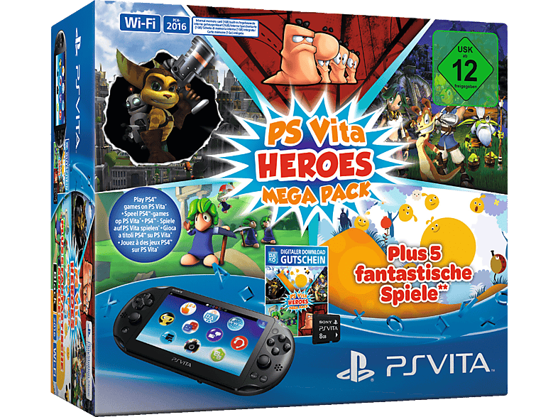 Sony Ps Vita Wifi Konsole 8gb Inkl Heroes Mega Pack Mediamarkt