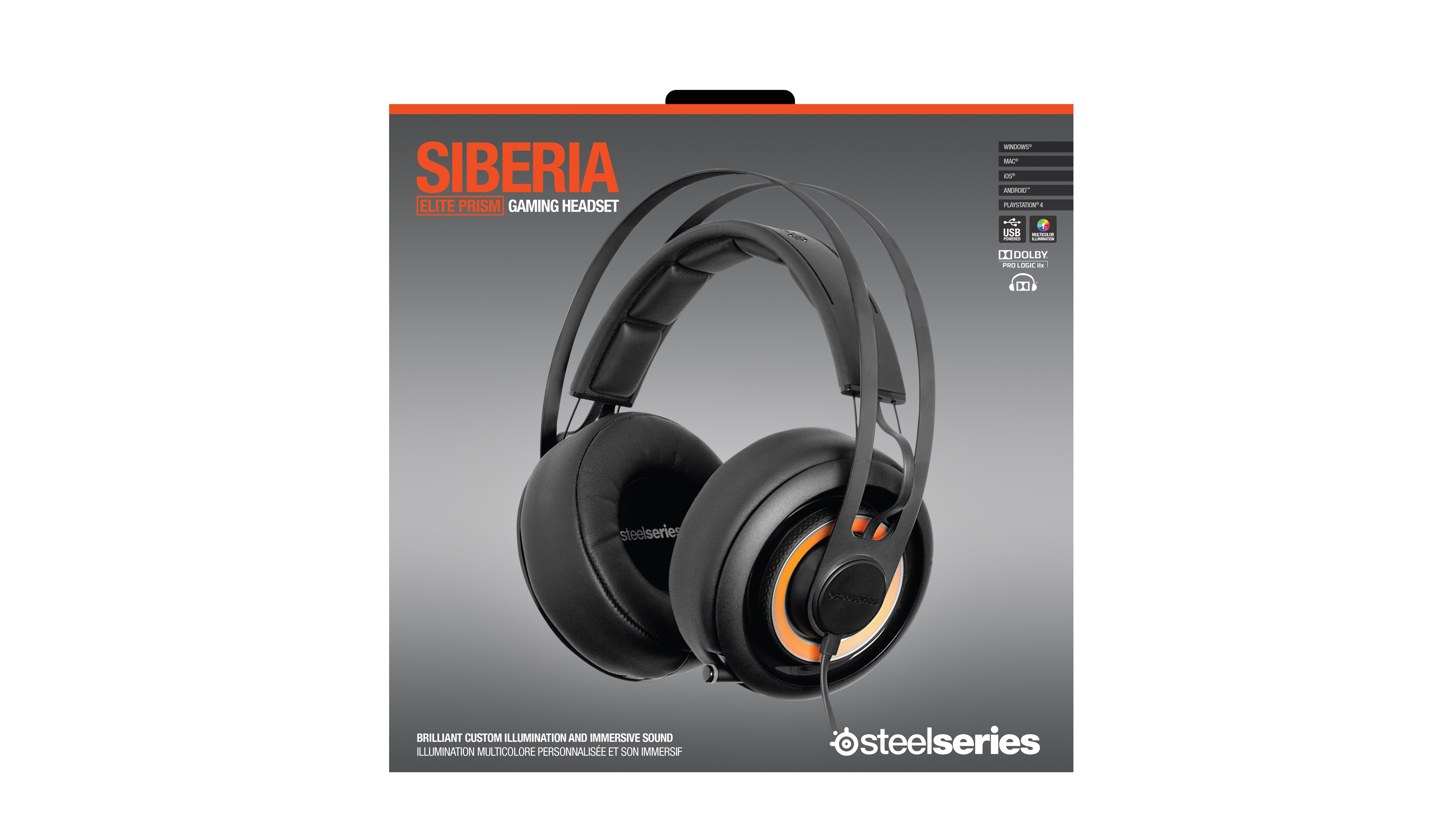 STEELSERIES Siberia Elite Prism, Over-ear Gaming Headset Schwarz