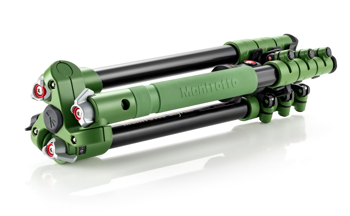 MANFROTTO MKBFRA4G-BH Dreibein Stativ, Grün, Höhe offen bis 1440 mm