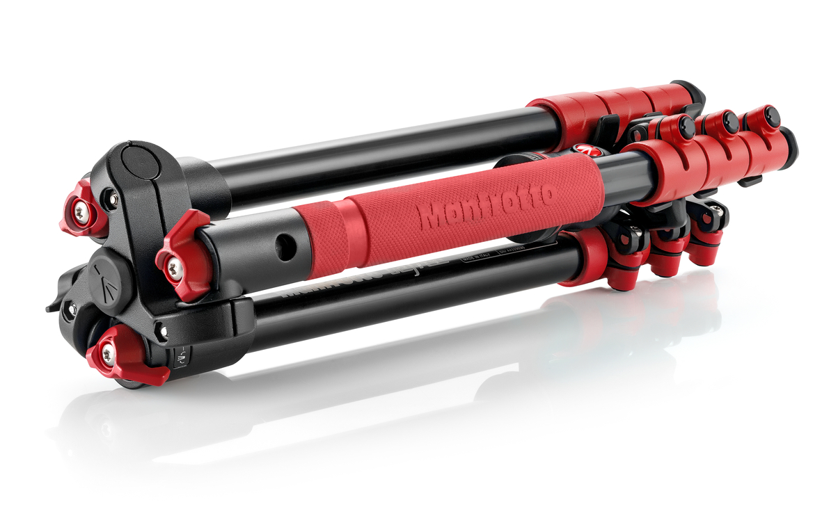 MANFROTTO MKBFRA4R-BH Dreibein Stativ, Rot, Höhe offen bis 1440 mm
