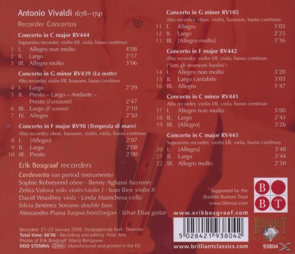 Rückseite einer CD mit Text über Musik, einschließlich Namen und Musikdetails.