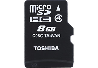 TOSHIBA microSDHC 8GB kártya Class4 + adapter