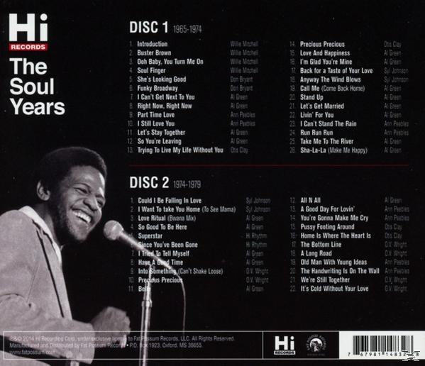 VARIOUS - Hi Records: The Soul Years  - (CD)