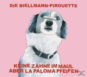 Illustration eines Hundes mit Knochen auf der Nase und Text.