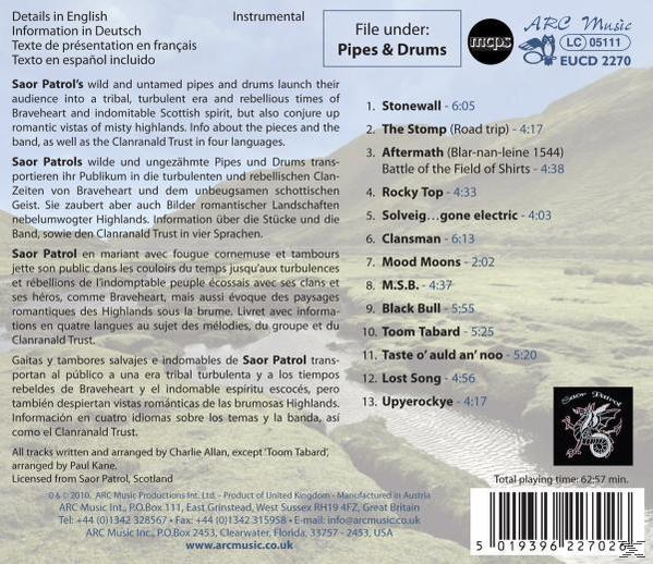 Saor Patrol - The Stomp- Scottish Pipes And Drums Untamed  - (CD)