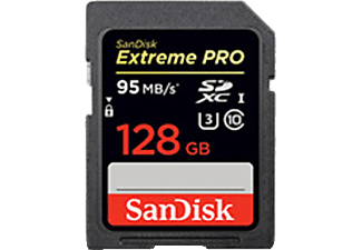 SANDISK Extreme PRO, SDXC, 128 GB, 95 MB/s