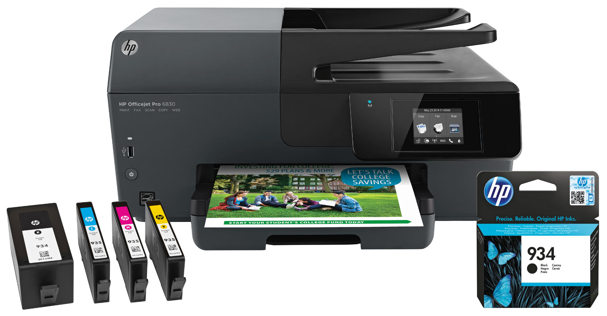 HP Multifunktionsdrucker OfficeJet Pro 6830 Al-in-One (E3E02A), Multifunktionsdrucker, WLAN, Cyan, Magenta, Gelb