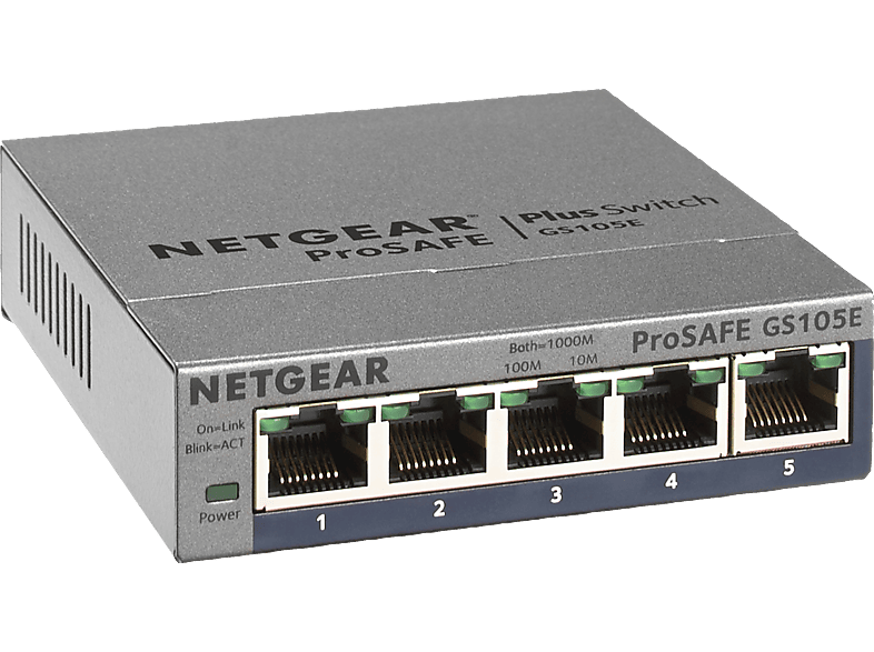 NETGEAR Switch ProSafe Plus GS105Ev2; Netzwerk Switch