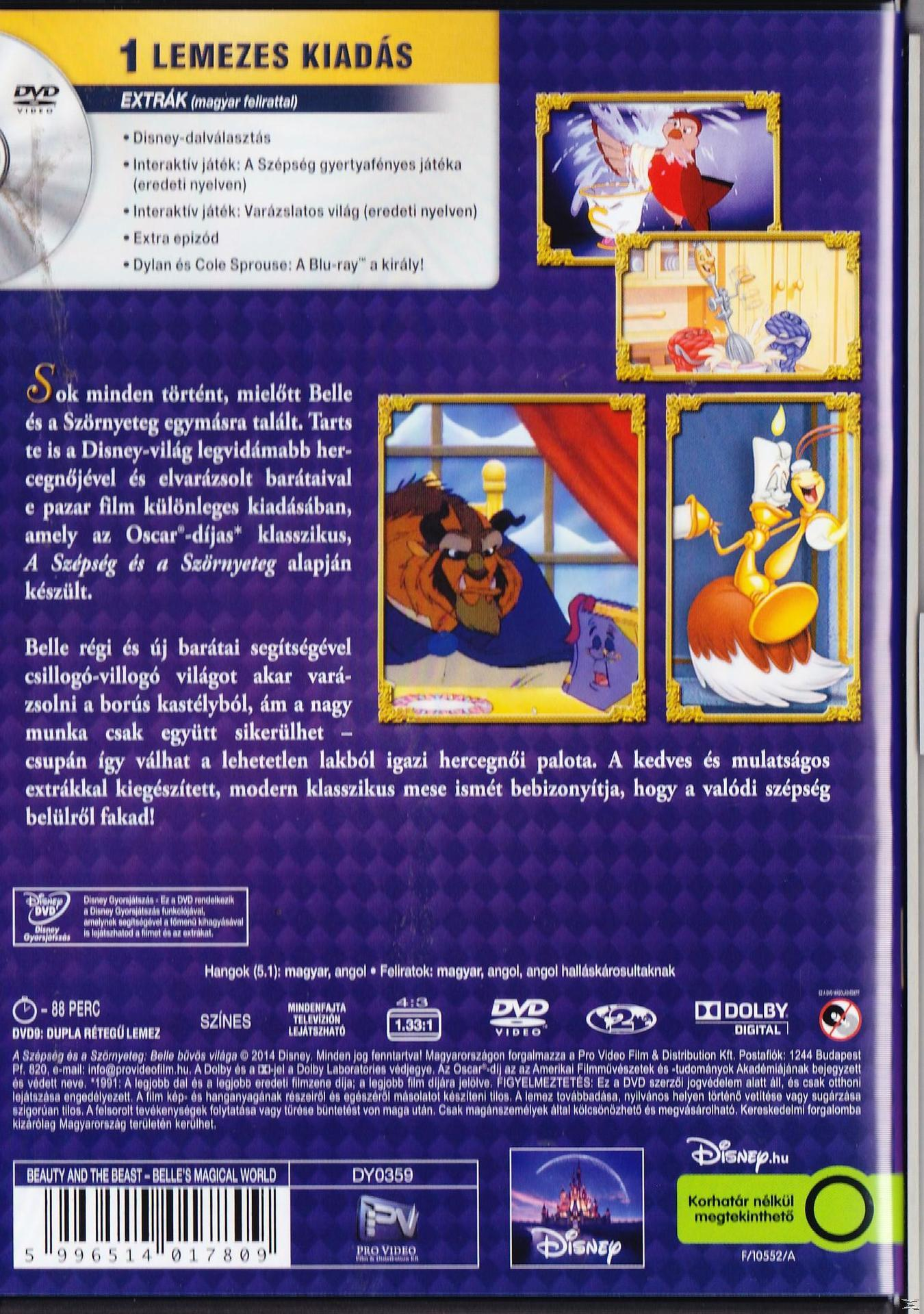 Egy DVD tok hátulja rajzfilmkockákkal és szöveggel.