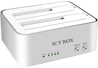 ICY BOX IB-120CL-U3 - Docking station (Argento/Bianco)