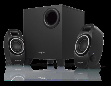 CREATIVE A250 2.1 PC-Lautsprechersystem Lautsprecher, Schwarz