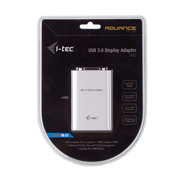 I-TEC USB3HDTRIO Video Display Adapter, Weiß