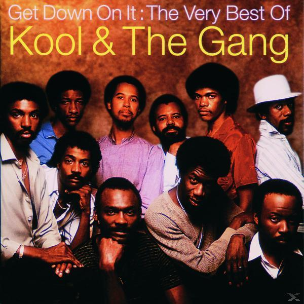 Albumcover mit Gruppenfoto von Kool & The Gang. Männer in verschiedenen Posen.