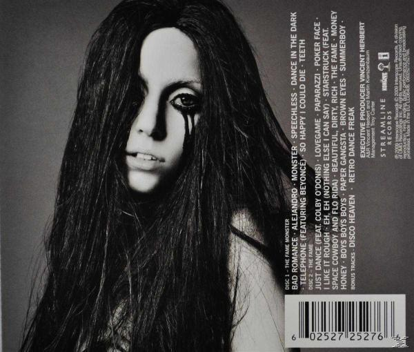 Lady Gaga Albumcover, schwarz-weiß, mit Make-up-Tränen und langen schwarzen Haaren.