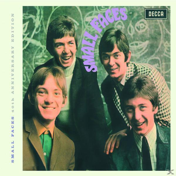 Albumcover. Vier Männer lächeln. Text: Small Faces.