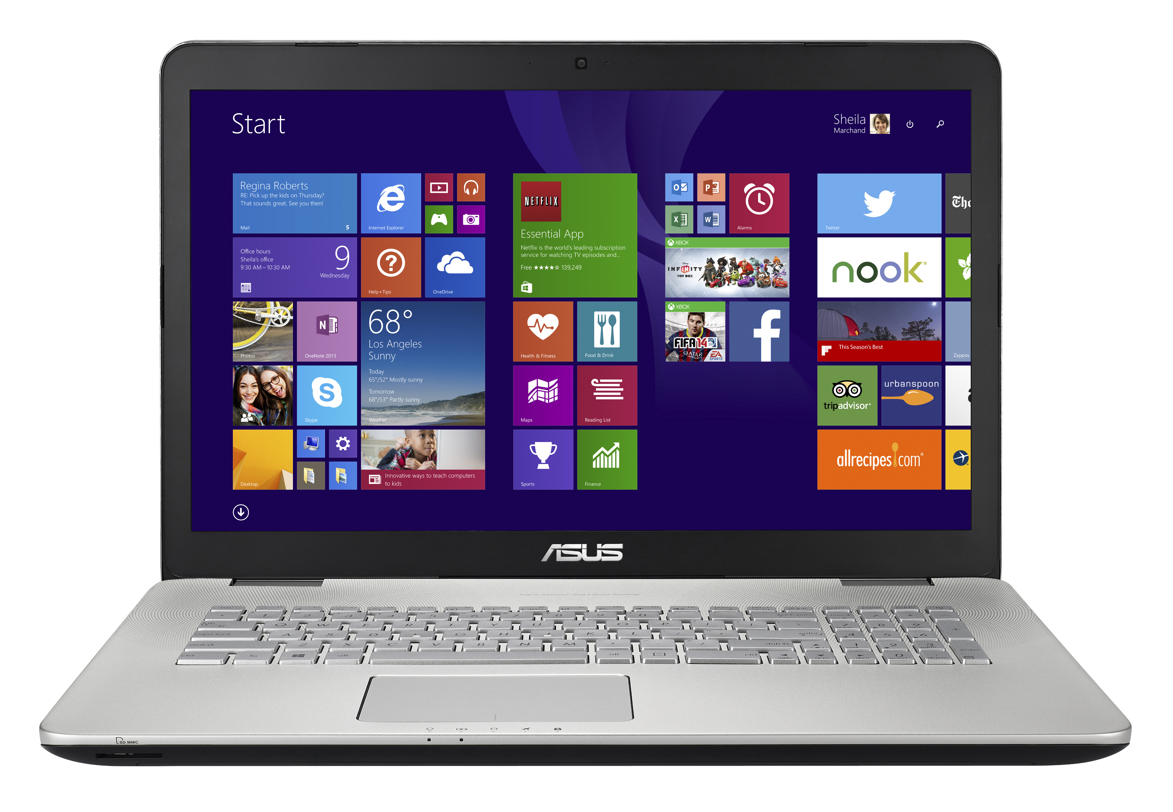 ASUS N751JK-T4147H - 17,3 Zoll - Intel® Core™ i7 i7-4710HQ - 8 GB - 1 TB - NVIDIA - Windows