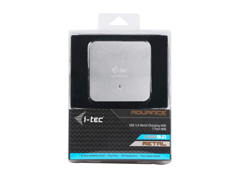 I-TEC U3HUBMETAL7 USB Hub, Silber