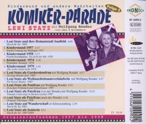 Statz, Leni / Roeder, Wolfgang - Komiker-Parade Folge 3  - (CD)