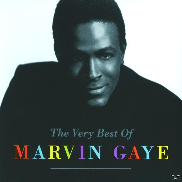 Albumcover mit einem Porträt von Marvin Gaye. Schwarzer Hintergrund mit weißem Text.
